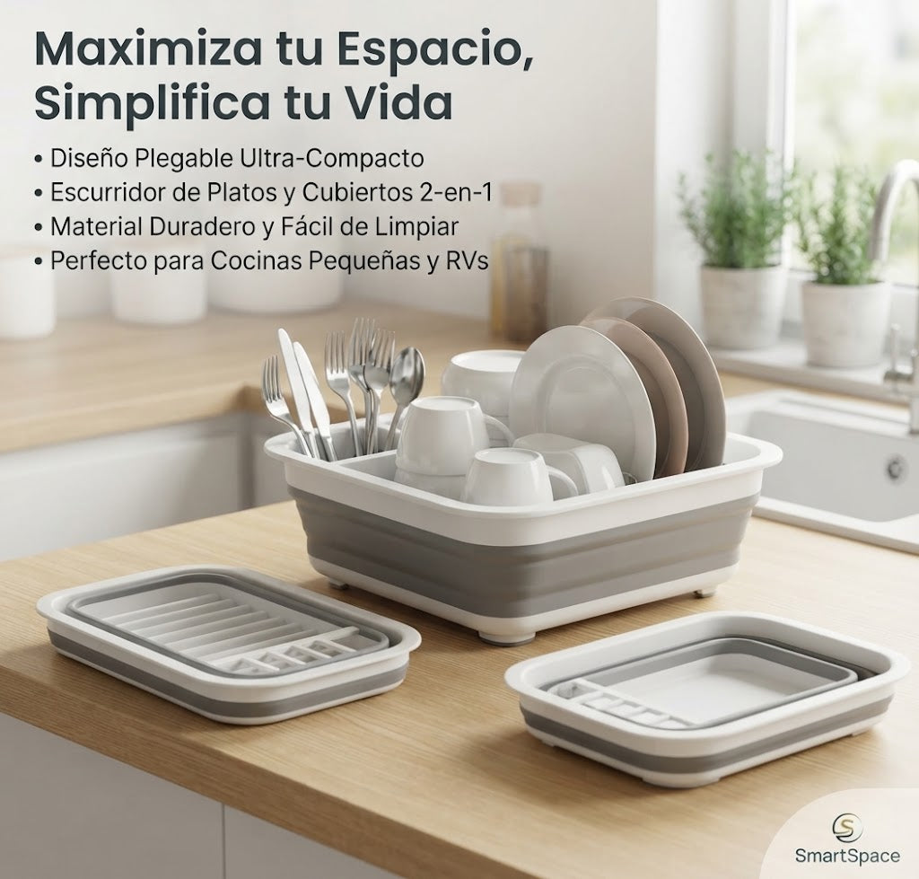 Escurridor de Platos y Cubiertos Plegable